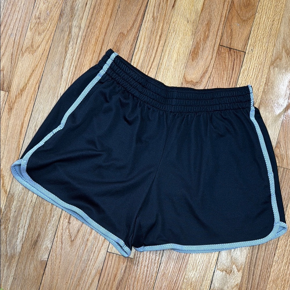 Champion Shorts Women's Black Athletic Shorts with White Trim M